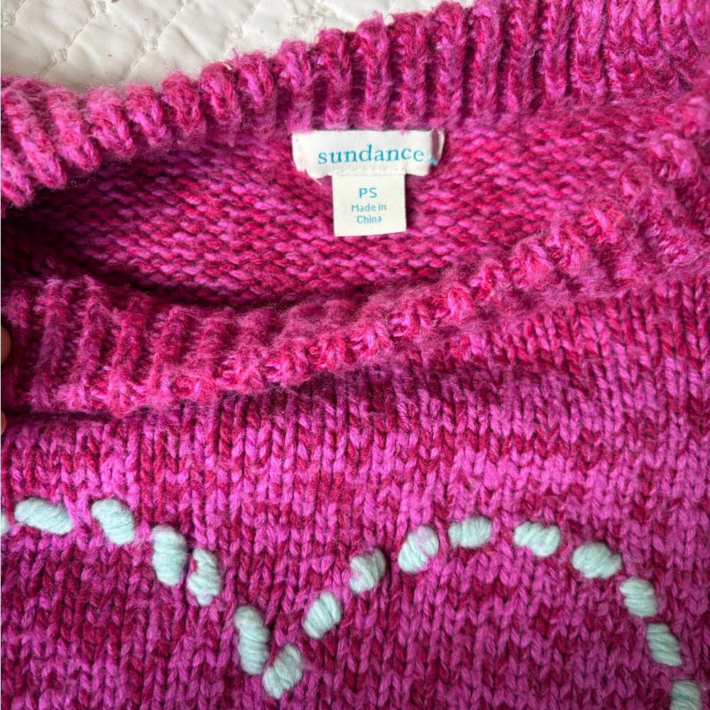Sundance Pink “Secret Longings” Heart Sweater - Picture 7 of 8